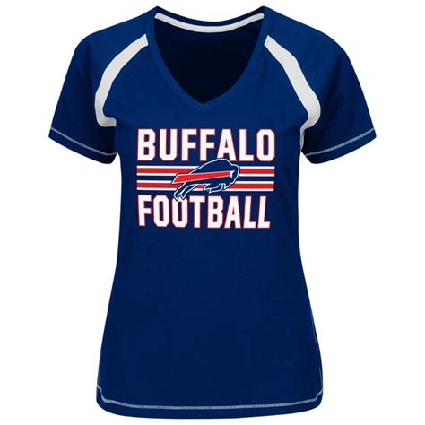 Womens Buffalo Bills Majestic Royal Plus Sizes Game Day V Neck T Shirt