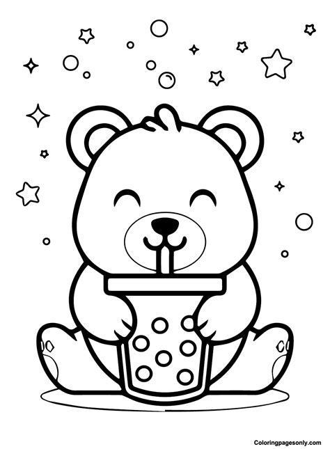 Boba Tea Coloring Pages Free Printable Coloring Pages