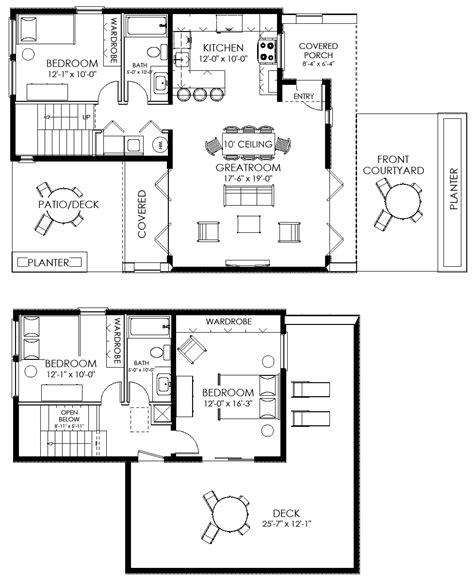 With only 112 square feet, this is truly a tiny home. Small House Plan, Floorplan