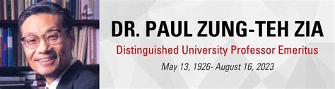 The Paul Zia Distinguished Lecture Series