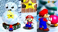 Super Mario 64 All Snow Levels 100% (All Stars) - YouTube