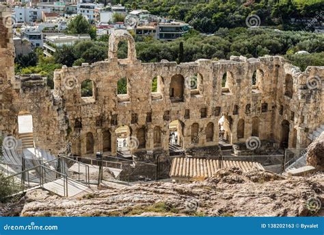 The Odeon Of Herodes Atticus On The South Slope Of The Acropolis In