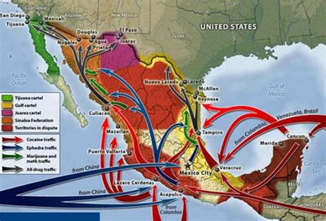 Mapa Del Narcotrafico En Mexico