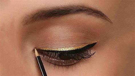 Golden Eyeliner Trend गोल्डन आईलाइनर लगाने के अलग अलग तरीके Golden