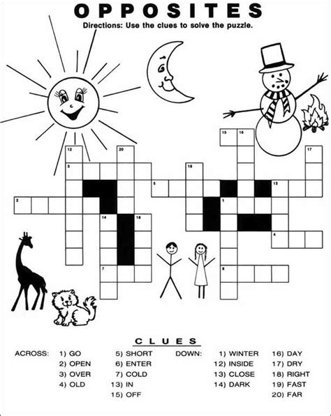 Let's go through some sample crossword let's go through some sample crossword puzzles for kids presented by plentifun. Opposites Crossword Puzzles For Kids | Printable crossword ...
