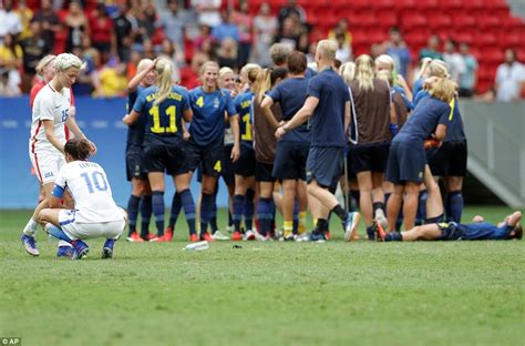 Team Usa Knocked Out By Sweden 4 3 In Olympic Womens Soccer Daily Mail Online