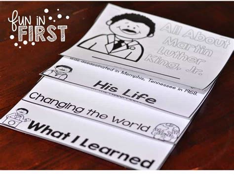 1st grade reading comprehension worksheets. Martin Luther King, Jr. Flip Book FREEBIE - Fun in First