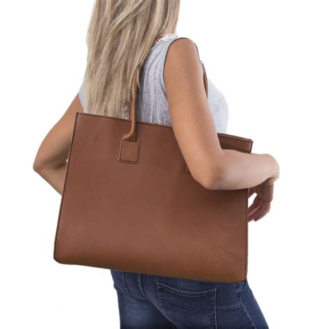 Handmade Tote Bag For Women In Tan Leather Gianluca The Leather