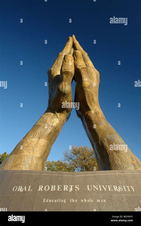 Tulsa Ok Oklahoma Oral Roberts University Praying Hands Statue