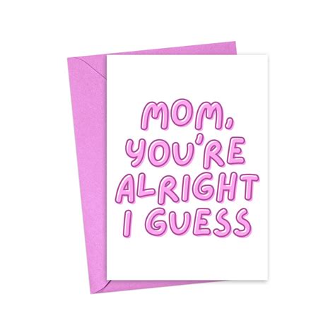 Funny Mothers Day Card Funny Sassy Mothers Day From Daughter Bonus Mom T Step Mom T