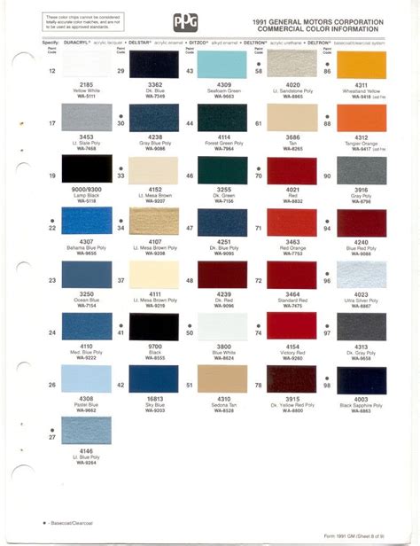 Pin By Mel Clarke On Chevy Paint Color Codes Car Paint Colors