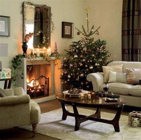60 Elegant Christmas Country Living Room Decor Ideas