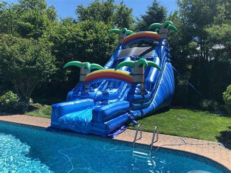 Tropical Water Slide Into Your Pool