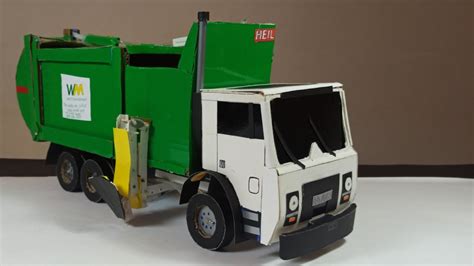 How To Make Garbage Truck From Cardboardheilwaste Management Youtube