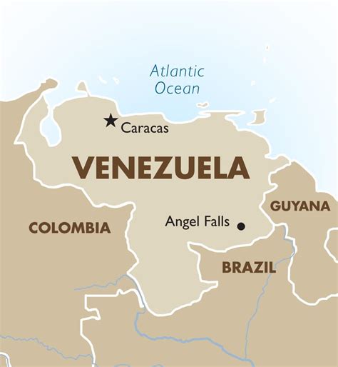 Capital Of Venezuela Map Venezuela Capital Map South America Americas