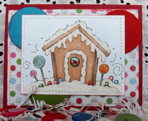 Gingerbread House Christmas Card Homemade Cards Gingerbread House Christmas Cards