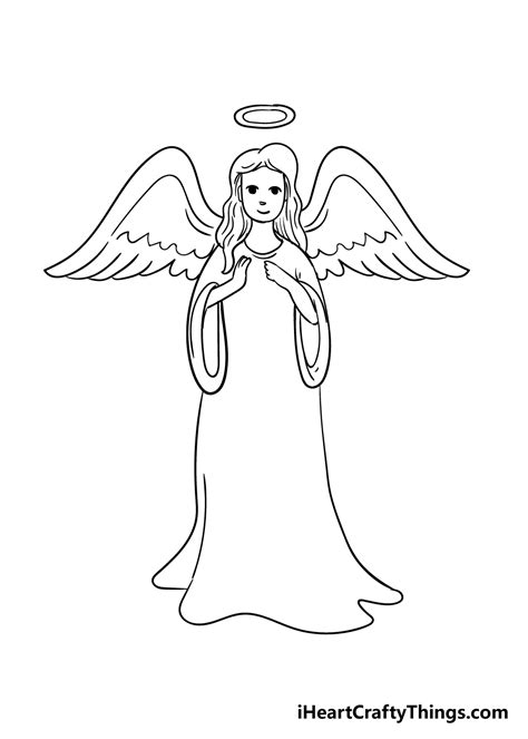 The Best 13 Simple Cute Easy Angel Drawing Changetooninterest