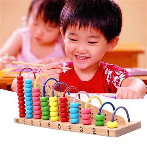 Kids Wooden Toys Child Abacus Counting Beads Maths Learning Educational
