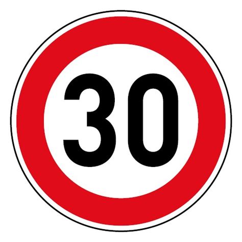 Geschwindigkeitsszeichen Tempo Limit 30 Kmh Schild