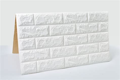 White Brick 3d Self Adhesive Wall Panels Foam Wallpaper For Living Room