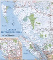 British Columbia and Alberta map.Highways road map of British Columbia ...