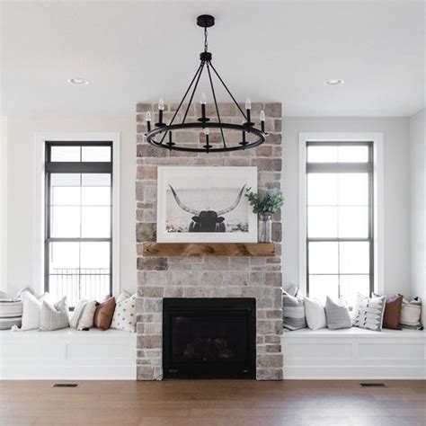 Living room design ideas for electric fireplace in 2020 | Farm house