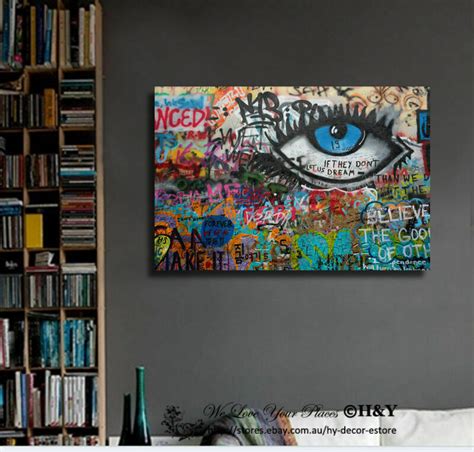 The human element in design for productivity, comfort and style. Graffiti Stretched Canvas Print Framed Wall Art Home ...