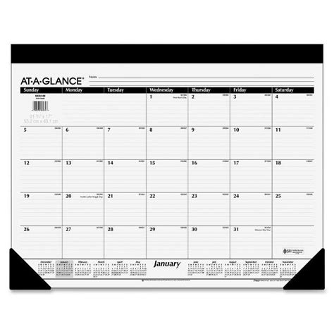 At A Glance 22 X 17 In Monthly Desk Pad Calendar 12month