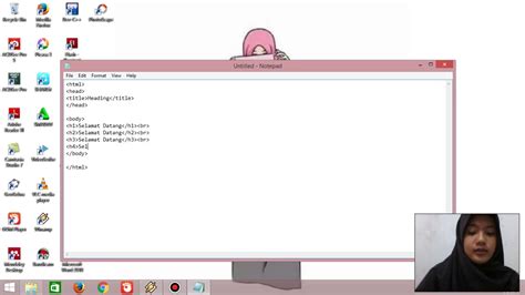 Cara Membuat Heading Menggunakan Notepad Youtube