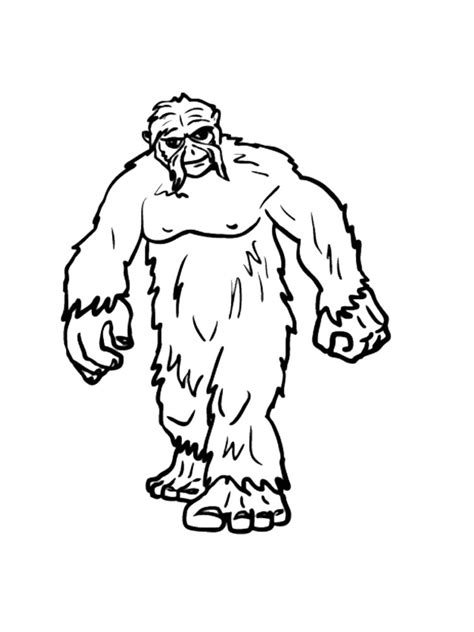 19 Bigfoot Coloring Page Huwadawsyn