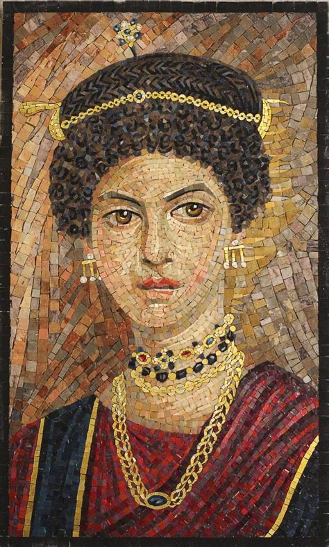 Fayum Woman Mosaic Portrait Painting In 2022 Mosaic Portrait