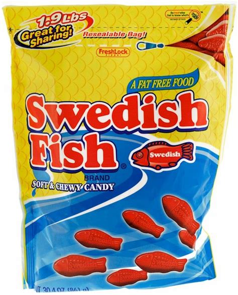 Swedish Fish Red Classic Candy 304 Oz Bag Chewy Candy Vegan