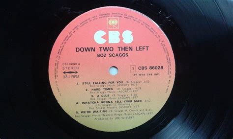Boz Scaggs Down Two Then Left Vinyl Lp Album Discogs