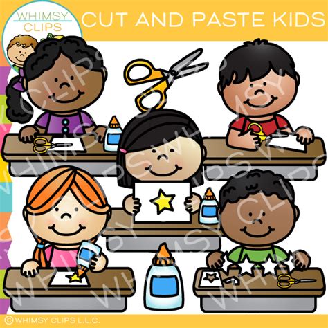 Cut And Paste Kids Clip Art Images And Illustrations Whimsy Clips