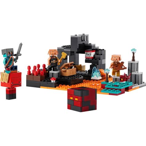 Lego Minecraft 21185 The Nether Bastion Battle Action Toy Smyths Toys