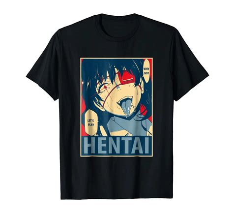 ahegao shirt anime and manga face funny tees poster style in t shirts from men s clothing on