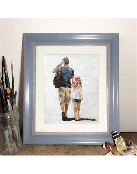 Father And Daughter Art Father And Daughter Print Father And Daughter