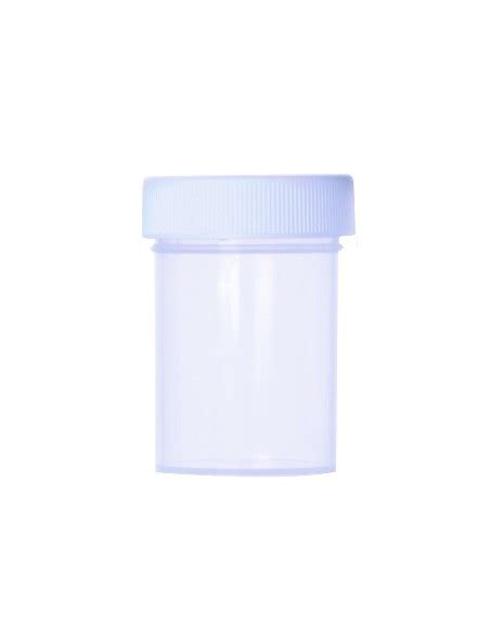 60ml Polystyrene Container Plain Label Plastic Cap Sterile 300 Pcs