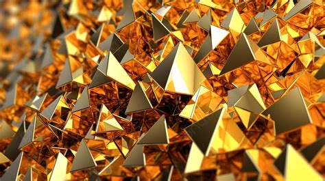 Golden Triangle Abstract A 3d Rendered Background Golden Triangle