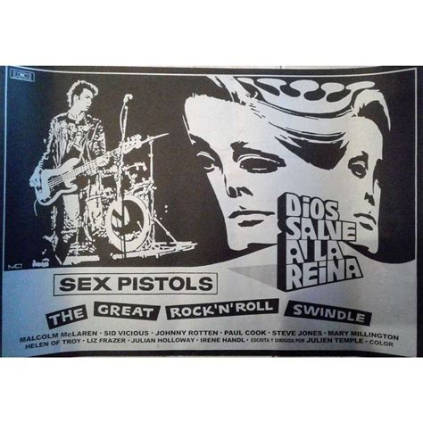 Dios Salve A La Reina The Great Rock N Roll Swindle Spanish 1980 Original Promo Film Poster