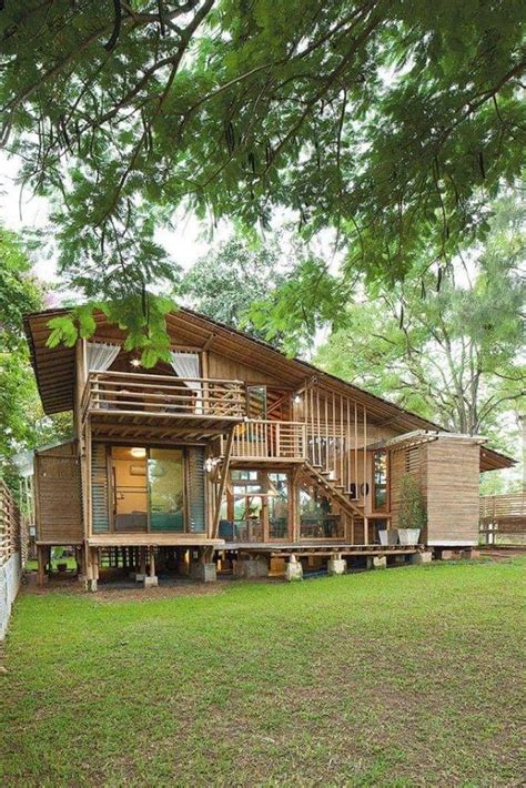 Modern Design 2 Story Bamboo Native House With 1 Bedroom Loft