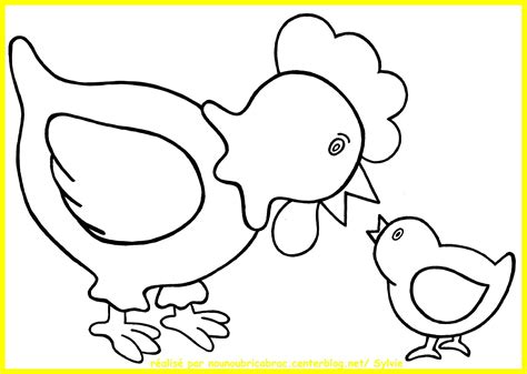 Illustrations, cliparts, dessins animés et icônes de ligne d'oiseau de poulet ensemble. Poule et son poussin... à colorier