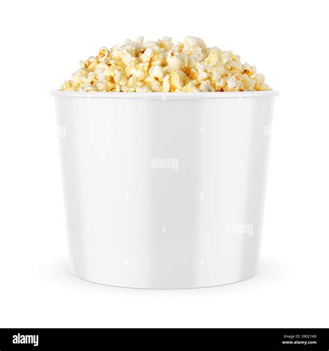 White Blank Popcorn Bucket For Placing Your Graphics Packaging