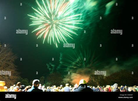 Bonfire Night Fireworks Display In England Stock Photo Alamy