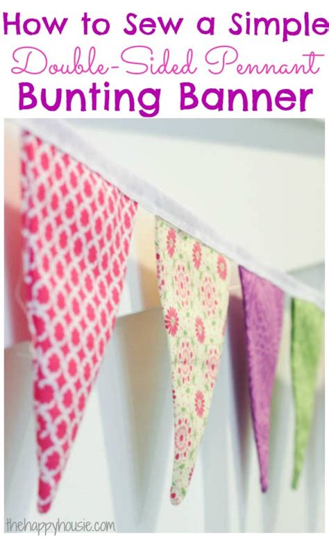 How To Sew A Simple Double Sided Diy Pennant Banner And Christy Linens