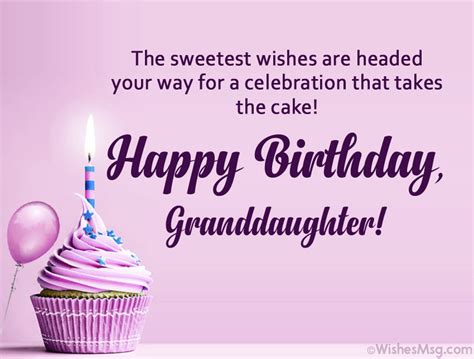 Happy Birthday Wishes For Granddaughter Wishesmsg