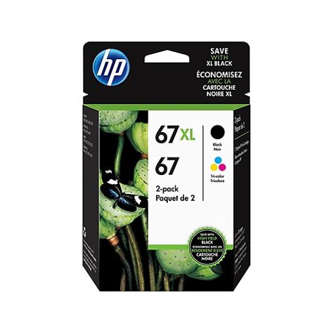 Hp 67xl67 Black High Yield And Tri Color Standard Yield Ink Cartridge