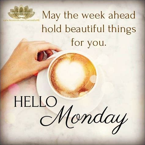 hello monday may the week ahead hold beautiful things for you monday morning quotes happy