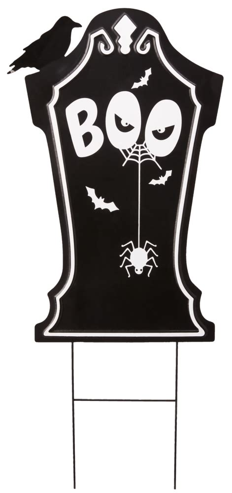 For Living Tombstone Metal Ghost Stake Spooky Outdoor Halloween