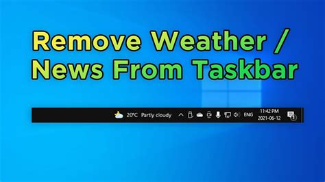 How To Remove Weather And News From Windows 10 Taskbar Youtube